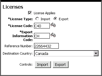 Licenses Section