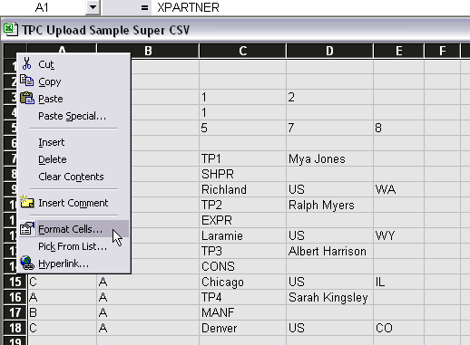 Select all cells for formatting